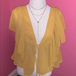 mustard tie top